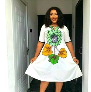 Afrocentric Ankara mix dress with pockets